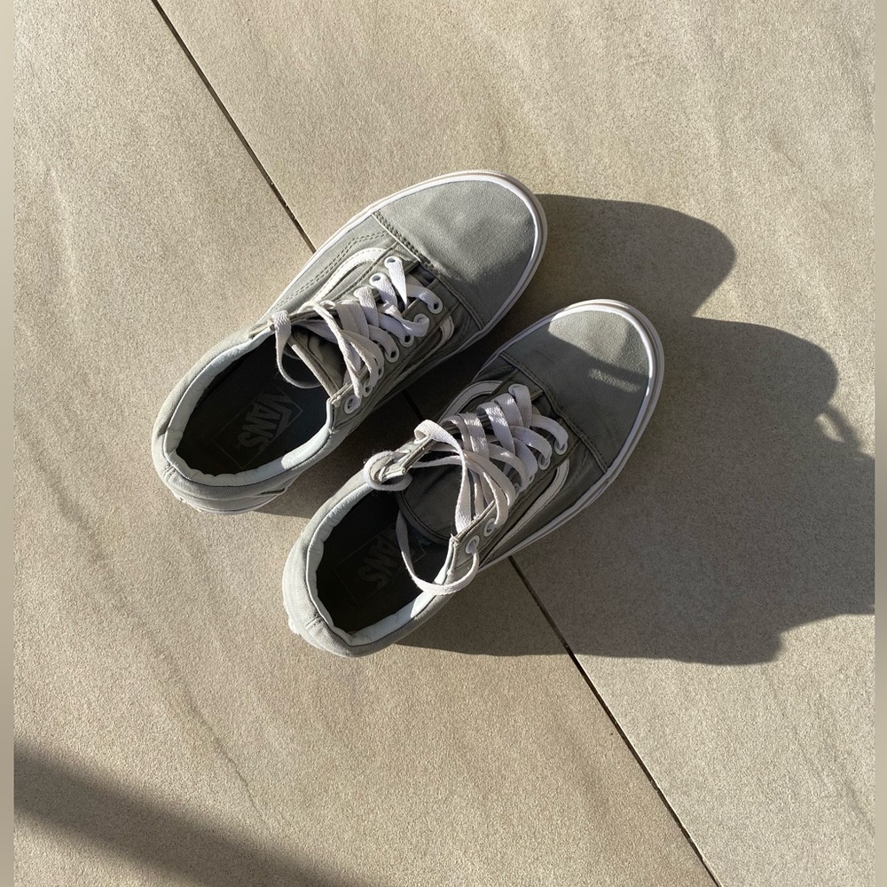 Vans Gray Canvas Low-Top Sneakers